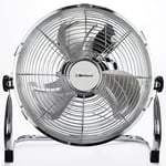 Metal Floor Fan 9" High Velocity Chrome Gym Free Stand Fan Cooling Fan Industria