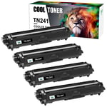 4 Black Toner Compatible with Brother TN241 DCP-9020CDW HL-3140CW DCP-9015CDW