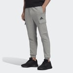 Adidas Essentials Fleece Regular Tapered Cargo Joggers Collegehousut Grey / White