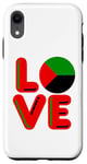 Coque pour iPhone XR LOVE – Drapeau Martinique (rouge, noir et vert)