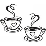 Kaffekopp Design Dekaler Vägg Hem Dekaler Kök Restaurang De