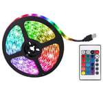 Fovely LED Strip Lights Kit, LED Strip Lights 2M RGB LEDs Colour Changing Kit with 24key Remote Control for Home,Kitchen Lighting,Christmas Decorations