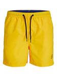 JACK & JONES Men's Jpstfiji Jjswim Solid Sn Ly Swimming Shorts, Lemon Chrome, S