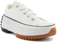 Converse 168817 Run Star Hike Ox Unisex Platform Trainers In White Size UK 2 - 9