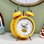Honeybee Alarm Clock Yellow Nursery Childrens Bedroom Bedside Table Decoration