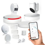 Home Alarm Essential - Pack sécurité vidéo Plus - Alarme Maison sans Fil Connecté Wifi - Caméras de surveillance intérieure et extérieure