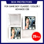 25 Pcs - Manchon De Protection Pour Jeu Boy Classic Color Advance, Boîtier En Plastique Transparent, Sur Mesure, Version Non Japonaise