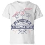 Harry Potter Quidditch At Hogwarts Kids' T-Shirt - White - 9-10 Years