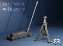 1/32 (and 1/35) Hydraulic Car Jack & Axle Stand (ID 14.06)