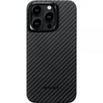 Pitaka iPhone 15 Pro Skal MagEZ Case 4 Black/Grey Twill