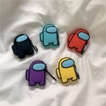 Among Us Airpod-fodral, Sött Airpods 2 & 1 Fodral med Lång Lanyard Nyckelkedja
