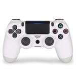 Xcmenl Game Controller for PS4, Bluetooth Wireless Gamepad Joystick Controller for PlayStation 4, Dual Vibration Motor, LED Light Bar, Anti-slip Grip - White Classic