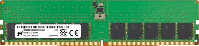 Crucial DDR5 32GB DIMM Memory Module - 4800 MHz PC5-38400 CL40 ECC Unbuffered