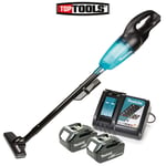 Makita DCL180 18V LXT Black Vacuum Cleaner With 2 x 5.0Ah Batteries & Charger