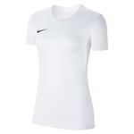 Nike Park VII Jersey SS Maillot Femme, White/Black, FR : L (Taille Fabricant : L)