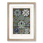 Big Box Art A Persian Pattern by Albert Racinet Framed Wall Art Picture Print Ready to Hang, Oak A2 (62 x 45 cm)