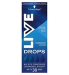 Schwarzkopf LIVE Colour Drops Semi-permanent Blue Hair Dye Crystal Blue 30ml