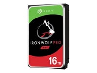 Seagate IronWolf Pro ST16000NE000 - Hårddisk - 16 TB - intern - 3,5" - SATA 6Gb/s - 7200 rpm - buffert: 256 MB - med 2 års Rescue Data Recovery Servi