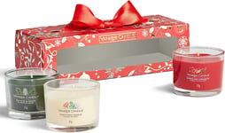 Yankee Candle Gift Set 3 Scented Votive Candles in Glass Countdown to Christmas