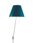 Luceplan - Costanza Vägglampa m/Dimmer Alu/ Petroleum Blue