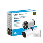 Tapo 2K QHD Wireless Outdoor Security Camera, 1-Cam with Hub included, 180-Day Rechargeable Battery, 4MP, Colour Night Vision, AI Detection, SD Storage, Works with Alexa & Google(Tapo C420S1)