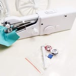 smzzz HOME GARDEN Handheld Sewing Machine for Beginners Portable Mini Electric Electric Stitch Household Tool for Fabric Clothing Kids Cloth Home Travel Use (Battery Not