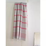 Extra stor Hamamhandduk XXL EGE 160x220 (Light Grey/Ruby Red)