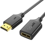 QGeeM QG-HD19 4K HDMI 2.0 Extension Cable Supports 3D, HD, 2160p, Compatible With Roku Fire Stick 1.8m Length