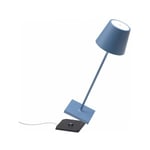 Perenz - Lampe de table led Poldina Pro Blu Avio, rechargeable et dimmable