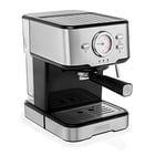 Princess cafetière multicapsules 249415 - Pour capsules Nespresso™, café moulu et dosettes ESE - Pompe 20 bars - 1,5 L - 1 100 W, Inox Brossé