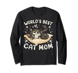 World's Best Cat Mom, Norwegian Forest Cat with Kitten Long Sleeve T-Shirt