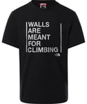 The North Face Walls Are Meant For Climbing Mens T Shirt Black Cotton - Size Small