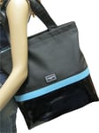 New Vintage LACOSTE L58 Vertical Zipped TOTE  Shoulder BAG Pique Chic 3 Black