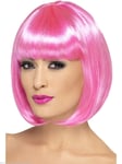 Pink Bob Wig Wear It Pink Partyrama Ladies 12" Fancy Dress Costume Accessory