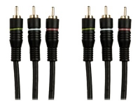 Connectech - Kabel för video / ljud - sammansatt video/ljud - RCA x 3 hane till RCA x 3 hane - 2 m - skärmad