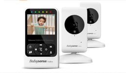 BabySense Video Baby Monitor W Camera & Audio 2.4" Display Long Range