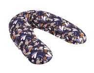 Béaba, Big Flopsy, Coussin d'allaitement/Grossesse, Oreiller de Grossesse/Maternité, Convient pour Dormir/Allaiter, Soutien, Détente et Confort Optimal, Fleur de Coton, Bleu