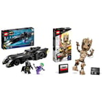 LEGO DC Batmobile: Batman vs. The Joker Chase Set, Iconic 1989 Batmobile Car Toy and 2 Minifigures & Marvel I am Groot Buildable Toy, Guardians of the Galaxy 2 Set Featuring a Collectable Baby