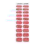 Love'n Layer Leo Grape Red Självhäftande nagellack
