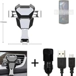 Car holder air vent mount for Cubot Pocket 3 + CHARGER Smartphone