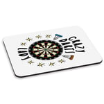 Crazy Darts Lady Stars PC Computer Mouse Mat Pad - Funny Sport Fathers Day Dad