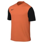 NIKE Men's M NK DF Tiempo PREM II JSY SS T-Shirt, Safety Orange/Black/Black, S