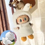 3 st (kläder endast) 17 cm hänge blindbox macaron Labubu Labubu Time to chill dockkläder