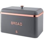 Bread Bin Grey Matte  Swan Carlton Storage Container Breadbin Kitchen Home