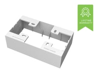 Vision Techconnect 3 2-Gang Uk Backbox - Bakstycke - Vit - 2-Gang