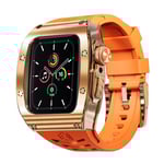 Shellbox Apple Watch SE 44mm High Brushed Metal Skal+Armband, Rose/Orange