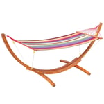 Garden Outdoor Patio Wooden Frame Hammock Stand Sun Swing Bed Seat