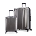 Samsonite Endure 2 Piece Hardside Suitcase/Luggage Set 4 Wheel Silver