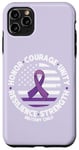 Coque pour iPhone 11 Pro Max Violet Up pour enfants militaires Honor Courage Unity Resilence