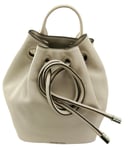 Michael Kors Grey Backpack Large Drawstring Leather Dalia Rucksack Bag RRP £370